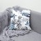 Nautical Coastal Throw Pillow Covers Set of 2 Beach Themed Ocean Coral Sea Turtle Decorative Pillow Cases Outdoor Sofa Cushion Cover for Bedroom Living Room, 18x18, Blue